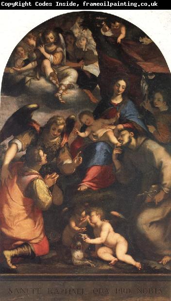 Paggi, Giovanni Battista Madonna and Child with St.Anthony of Padua,Tobias,and the Archangel Ra-Phael